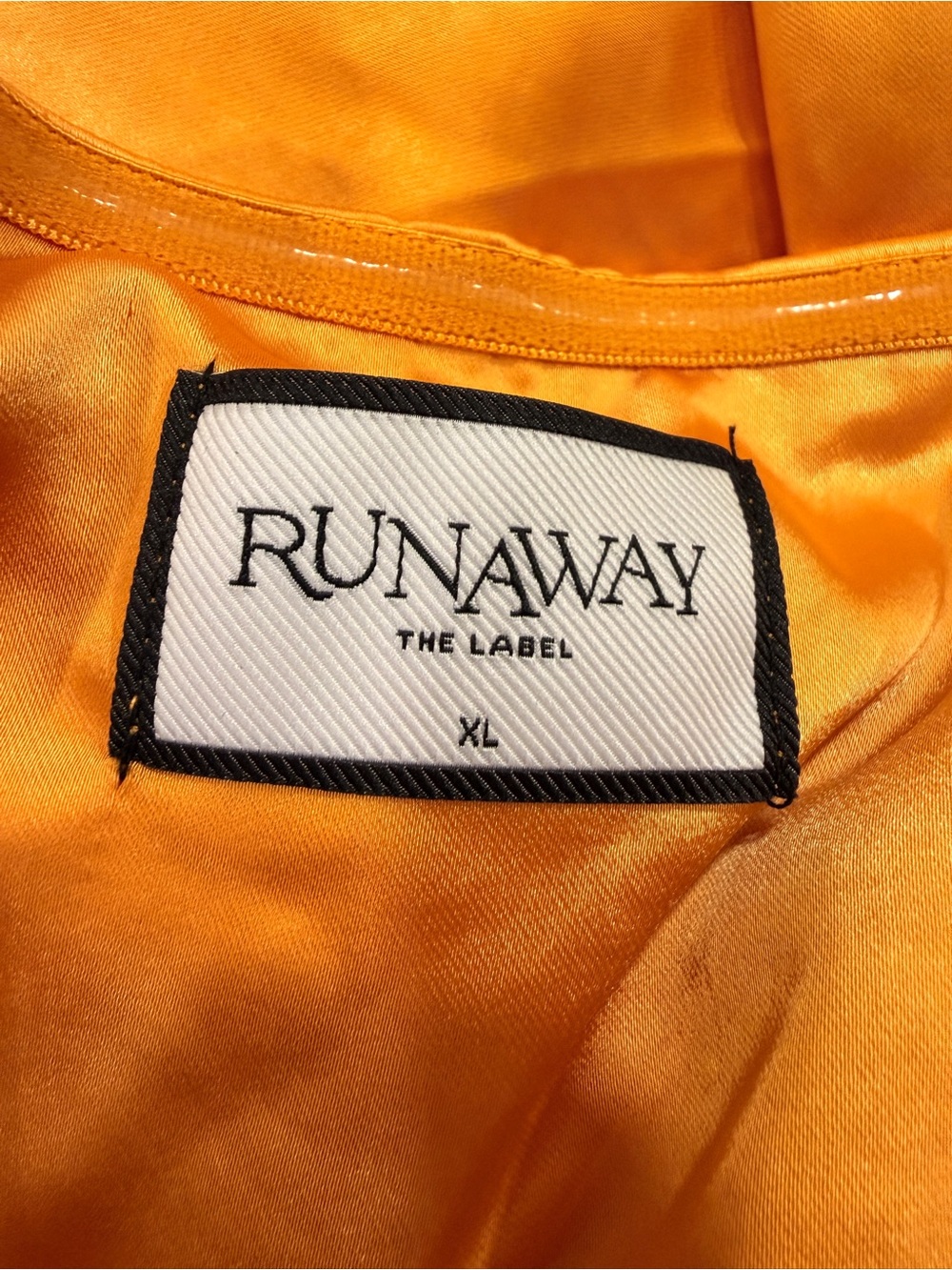 RUNAWAY THE LABEL MALROSE STRAPLESS DRESS ORANGE SIZE XL $130 - Picture 9 of 10